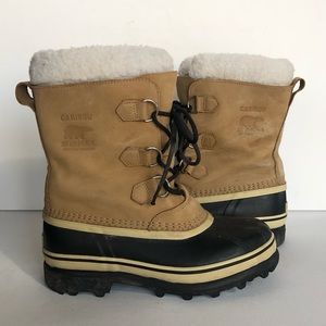 Sorel Caribou Boots Womens Sz 5 US 37 EUR Lace Up Sherpa Lined Winter Snow Shoes